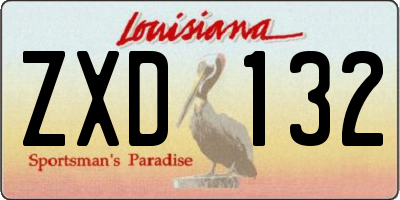 LA license plate ZXD132