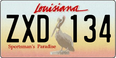 LA license plate ZXD134