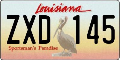 LA license plate ZXD145