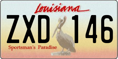 LA license plate ZXD146