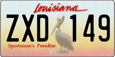 LA license plate ZXD149