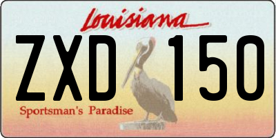 LA license plate ZXD150