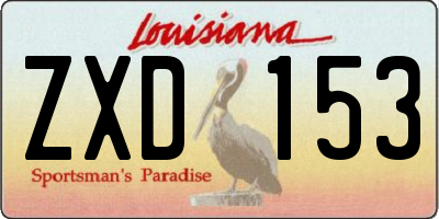 LA license plate ZXD153