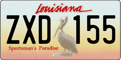 LA license plate ZXD155