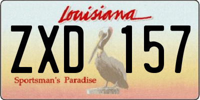 LA license plate ZXD157