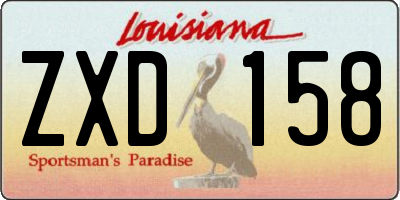 LA license plate ZXD158