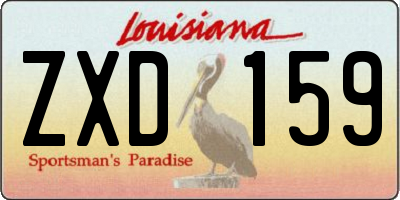 LA license plate ZXD159