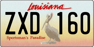 LA license plate ZXD160