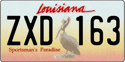 LA license plate ZXD163