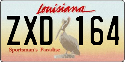 LA license plate ZXD164