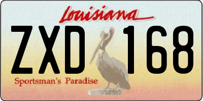 LA license plate ZXD168