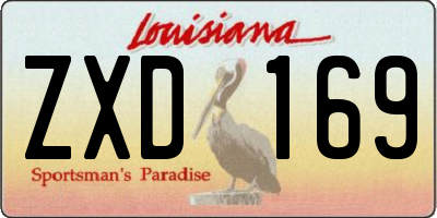 LA license plate ZXD169