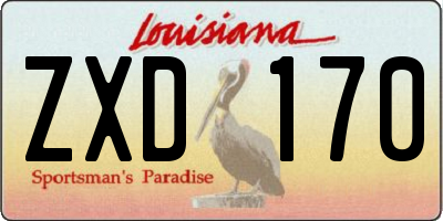 LA license plate ZXD170