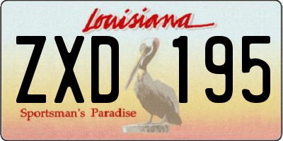 LA license plate ZXD195