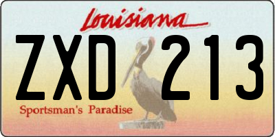 LA license plate ZXD213