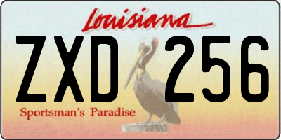 LA license plate ZXD256