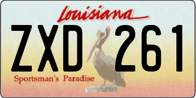 LA license plate ZXD261