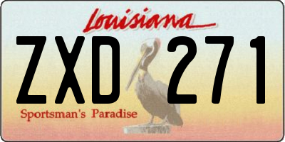 LA license plate ZXD271