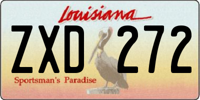 LA license plate ZXD272