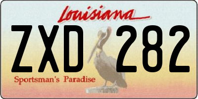 LA license plate ZXD282