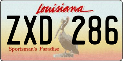 LA license plate ZXD286