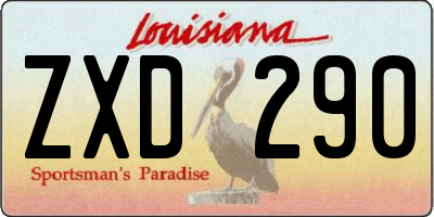 LA license plate ZXD290