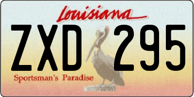 LA license plate ZXD295