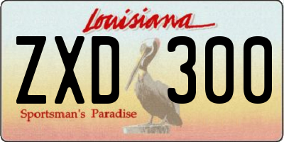 LA license plate ZXD300