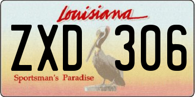 LA license plate ZXD306