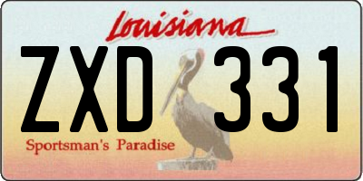 LA license plate ZXD331