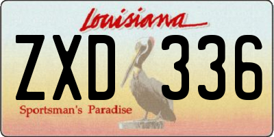 LA license plate ZXD336