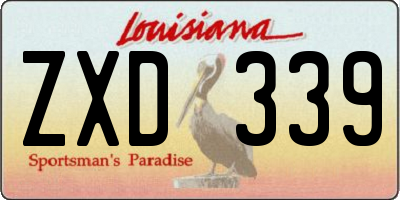 LA license plate ZXD339