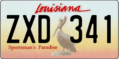 LA license plate ZXD341