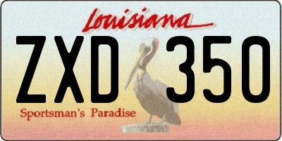 LA license plate ZXD350