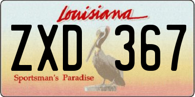 LA license plate ZXD367