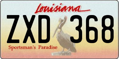 LA license plate ZXD368