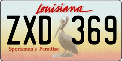LA license plate ZXD369