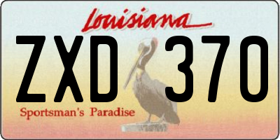 LA license plate ZXD370