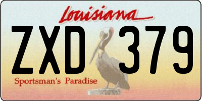 LA license plate ZXD379