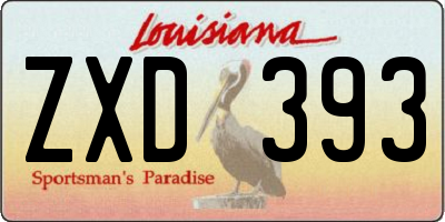 LA license plate ZXD393
