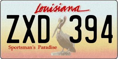 LA license plate ZXD394