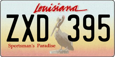 LA license plate ZXD395