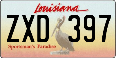 LA license plate ZXD397