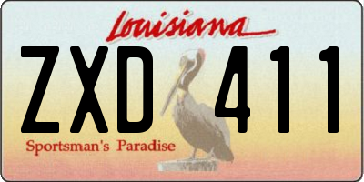 LA license plate ZXD411