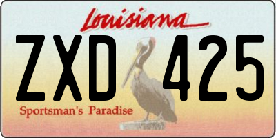 LA license plate ZXD425