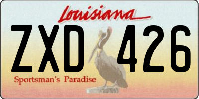 LA license plate ZXD426