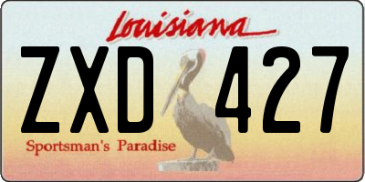 LA license plate ZXD427