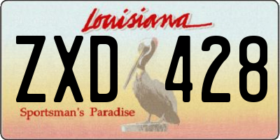 LA license plate ZXD428