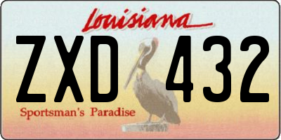 LA license plate ZXD432