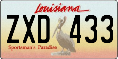 LA license plate ZXD433